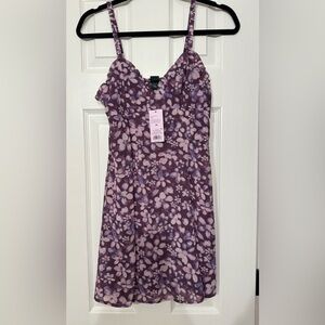 Purple floral dress